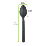 Unwrapped Compostable & Heat Proof Corn - Black Spoon L:5in - 100 pcs Unwrapped Compostable & Heat Proof Corn - Black Spoon L:5in - 100 pcs